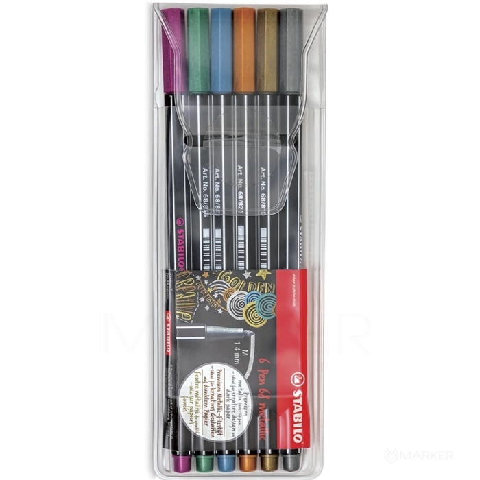 FINELINER PEN 68 METALIC 6/1