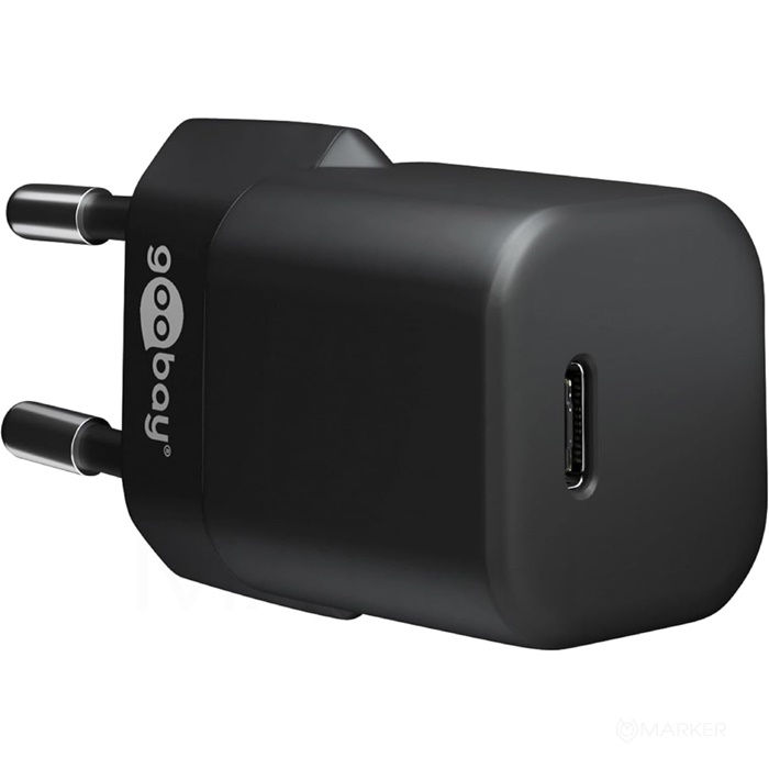 NAPAJALNI ADAPTER 30W USB-C PD FAST CHARGER ČRN