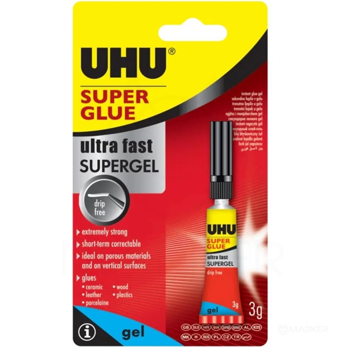 SEKUNDNO LEPILO UHU SUPER GLUE GEL 3G
