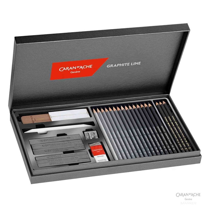 CARAN D’ACHE GRAPHITE BOX OF 15 HARDNESS DEGREES GRAPHITE LINE