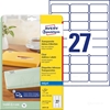ETIKETE AVERY ZWECKFORM J4721-25 POLIESTER, ZA PISMA 63,5x,29,6 PROSOJNE 675/1