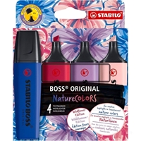 FLOMASTRI STABILO BOSS ORIGINAL NATURE COLORS WILDFLOWER SET 4 BARVE