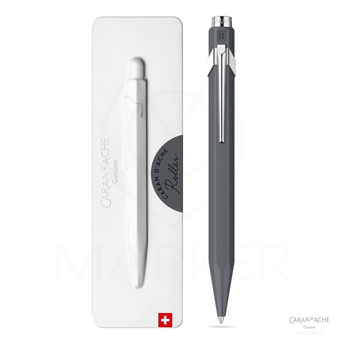 CARAN D'ACHE 849 ROLLER PEN GREY + SLIM ETUI