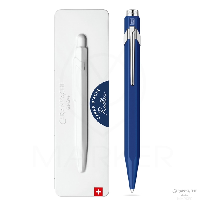 CARAN D'ACHE 849 XL ROLER SILKY BLUE + SLIM ETUI