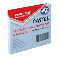 SAMOLEPILNI LISTIČI 76X76 KOCKA 100L PASTELNO MODRA