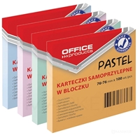 SAMOLEPILNI BLOK 76X76 KOCKA 100L PASTELNE BARVE
