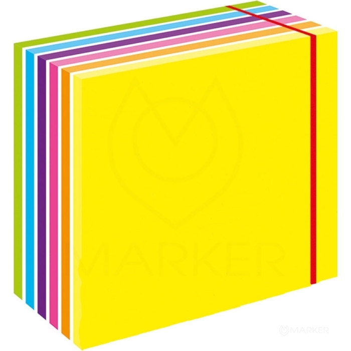 SAMOLEPILNI LISTIČI 76x76 KOCKA MULTICOLOR RUMEN 400L 