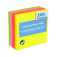 SAMOLEPILNI LISTIČI 50x50 MINI KOCKA NEON PASTEL VEČBARVNI 250L