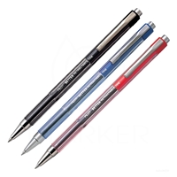 KEMIČNI SVINČNIK BP-145 F BETTER RETRACTABLE MODER, RDEČ, ČRN