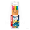 FLOMASTER STABILO FINELINER POINT 88 NEON SET 6 BARV