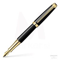 NALIVNO PERO CARAN D'ACHE LEMAN EBONY BLACK ČRN, POZLAČEN