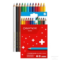 BARVICE CARAN D'ACHE SWISSCOLOR MAXI AKAVREL 12 BARV