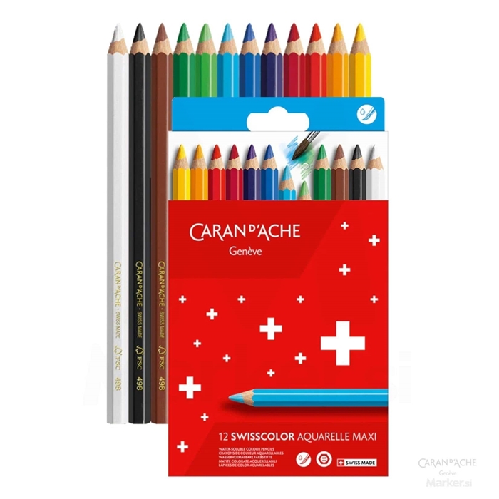 BARVICE CARAN D'ACHE SWISSCOLOR SCHOOL LINE AKAVREL MAXI 12 BARV