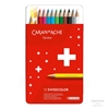 BARVICE CARAN D'ACHE SWISSCOLOR SCHOOL LINE AKAVREL 12 BARV V KOVINSKI EMBALAŽI