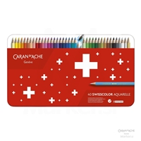 BARVICE CARAN D'ACHE SWISSCOLOR SCHOOL LINE AKAVREL 40 BARV V KOVINSKI EMBALAŽI