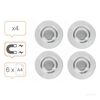 MAGNET ZA STEKLENO TABLO 1904116 NOBO 32MM 4/1