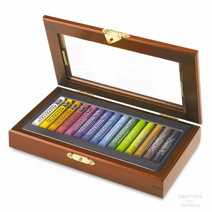 OLJNI PASTELI CARAN D'ACHE NEOPASTEL ARTIST 15 BARV - LESEN KOVČEK