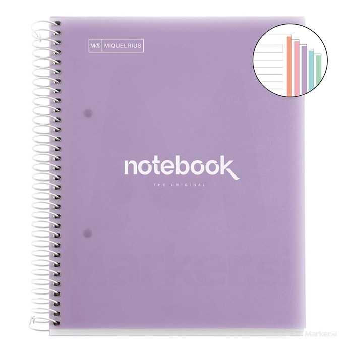 ZVEZEK A5 MIQUELRIUS NOTEBOOK EMOTIONS 90G ČRTAST 120-LISTNI VIJOLIČEN